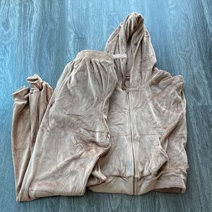 Skims velour jogger and hoodie set